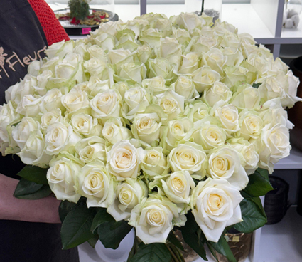 10 roses blanches - Avalanche