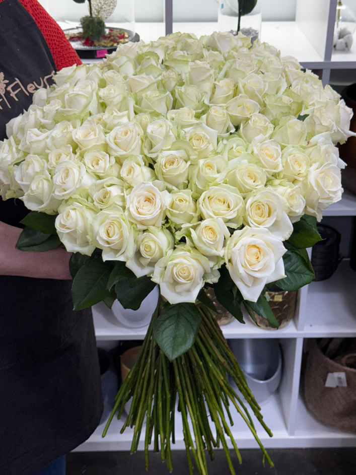 10 roses blanches - Avalanche